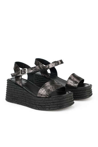 Ziya - Hakiki Deri Kadın Sandalet Siyah (1)