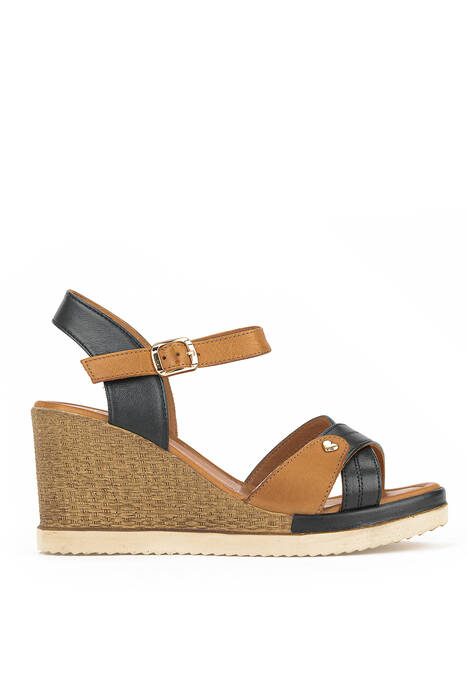 Hakiki Deri Kadın Sandalet Siyah