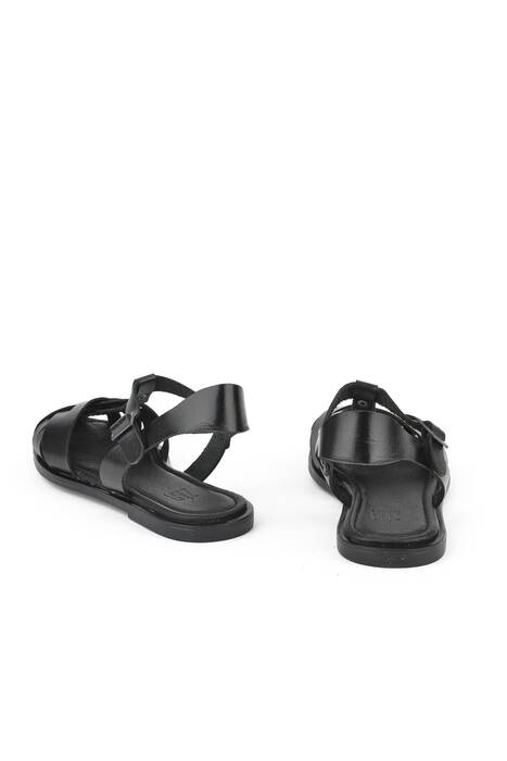 Hakiki Deri Kadın Sandalet Siyah