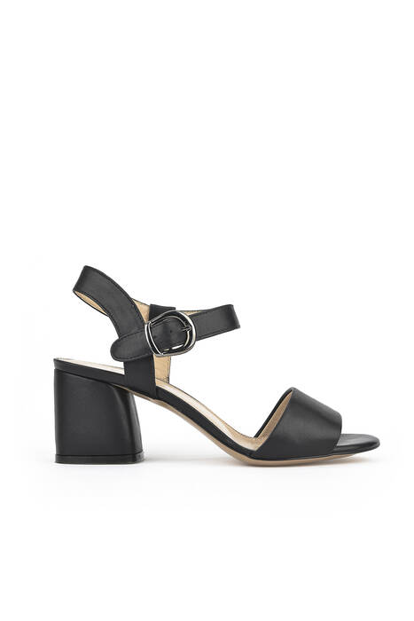 Hakiki Deri Kadın Sandalet Siyah