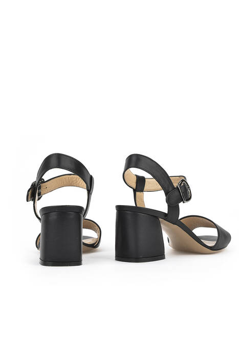 Hakiki Deri Kadın Sandalet Siyah