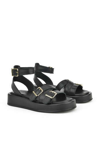 Ziya - Hakiki Deri Kadın Sandalet Siyah (1) Ziya - Hakiki Deri Kadın Sandalet Siyah (1)