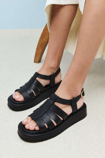 Ziya - Hakiki Deri Kadın Sandalet Siyah (1) Ziya - Hakiki Deri Kadın Sandalet Siyah (1)