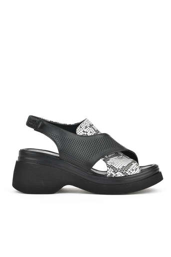 Ziya - Black Genuine Leather Women's Sandals Ziya - Black Genuine Leather Women's Sandals