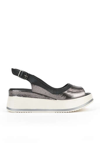 Ziya - Hakiki Deri Kadın Sandalet Siyah