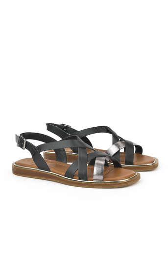 Ziya - Hakiki Deri Kadın Sandalet Siyah (1) Ziya - Hakiki Deri Kadın Sandalet Siyah (1)