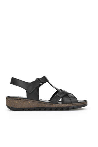 Ziya - Black Genuine Leather Women's Sandals Ziya - Black Genuine Leather Women's Sandals