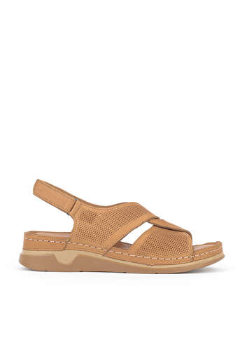 Ziya - Tan Genuine Leather Women's Sandals