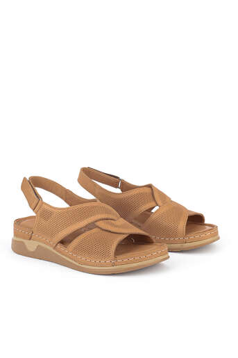 Ziya - Tan Genuine Leather Women's Sandals (1)