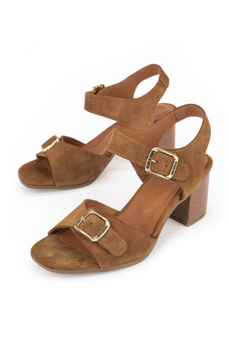 Hakiki Deri Kadın Sandalet Taba