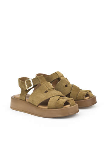 Ziya - Tan Genuine Leather Women's Sandals (1)