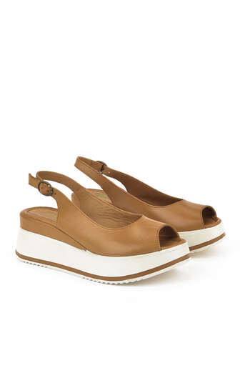 Ziya - Tan Genuine Leather Women's Sandals (1)