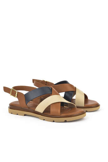 Ziya - Hakiki Deri Kadın Sandalet Taba (1) Ziya - Hakiki Deri Kadın Sandalet Taba (1)