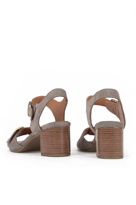 Hakiki Deri Kadın Sandalet Vizon