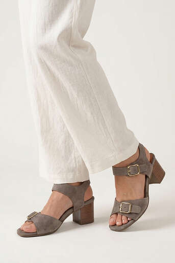 Ziya - Hakiki Deri Kadın Sandalet Vizon (1)