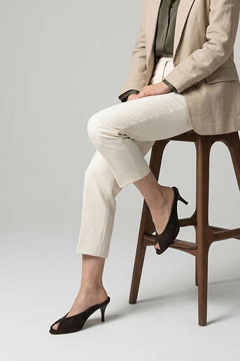 Ziya - Hakiki Deri Kadın Terlik Kahverengi