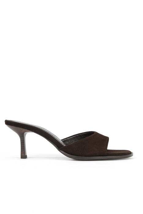 Hakiki Deri Kadın Terlik Kahverengi