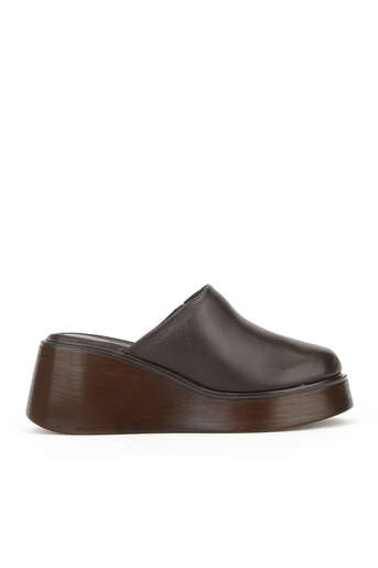 Ziya - Hakiki Deri Kadın Terlik Kahverengi