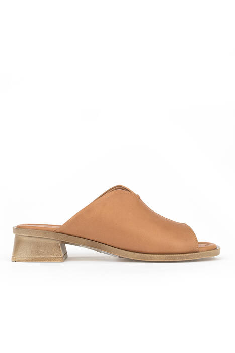 Hakiki Deri Kadın Terlik Taba