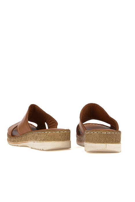 Hakiki Deri Kadın Terlik Taba