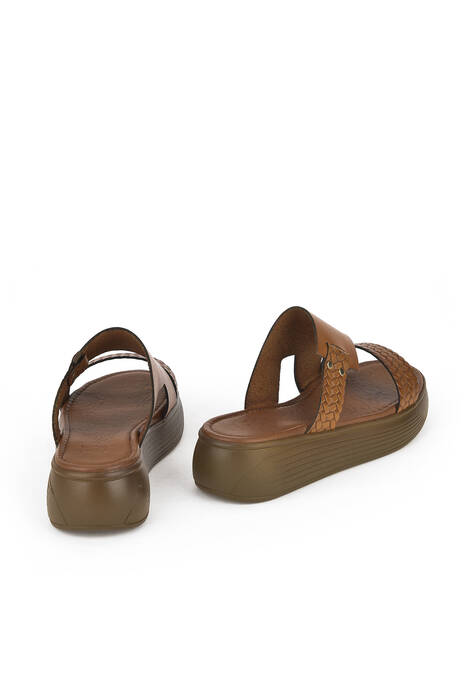 Hakiki Deri Kadın Terlik Taba