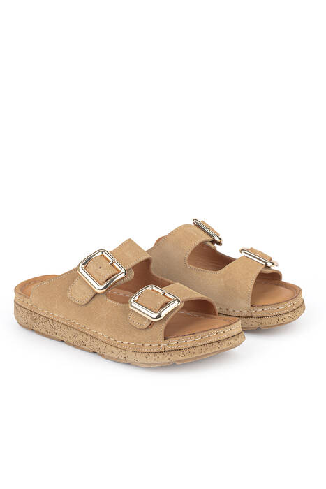 Hakiki Deri Kadın Terlik Ten