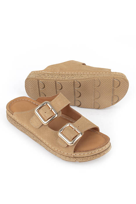 Hakiki Deri Kadın Terlik Ten