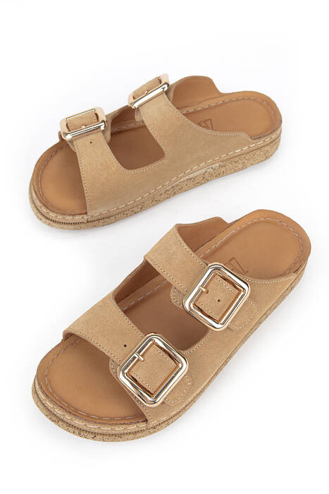 Hakiki Deri Kadın Terlik Ten