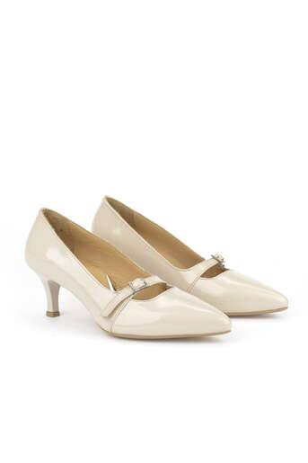 Ziya - Hakiki Deri Kadın Topuklu Ayakkabı Bej (1) Ziya - Hakiki Deri Kadın Topuklu Ayakkabı Bej (1)