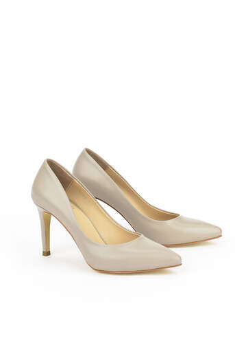 Ziya - Hakiki Deri Kadın Topuklu Ayakkabı Bej (1) Ziya - Hakiki Deri Kadın Topuklu Ayakkabı Bej (1)