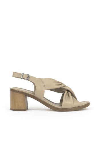 Ziya - Hakiki Deri Kadın Topuklu Ayakkabı Bej Ziya - Hakiki Deri Kadın Topuklu Ayakkabı Bej