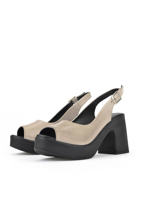 White Genuine Leather Women's Heels White Genuine Leather Women's Heels