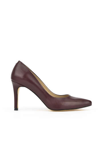 Ziya - Burgundy Genuine Leather Women's Heels