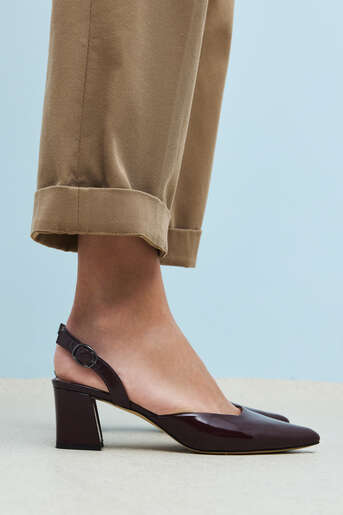 Ziya - Hakiki Deri Kadın Topuklu Ayakkabı Bordo (1)