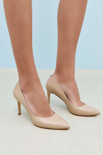 Ziya - Hakiki Deri Kadın Topuklu Ayakkabı Kahverengi (1)