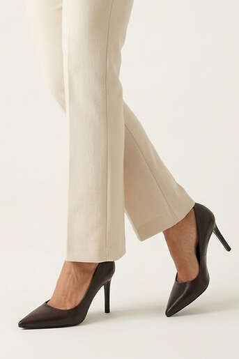 Ziya - Brown Genuine Leather Women's Heels