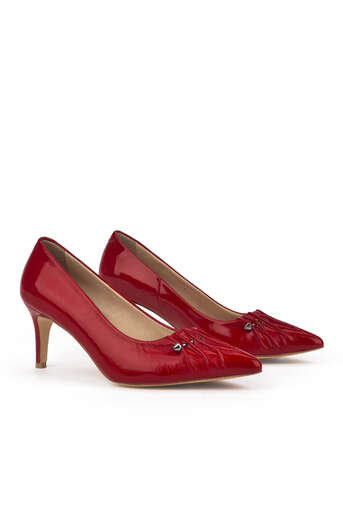 Ziya - Hakiki Deri Kadın Topuklu Ayakkabı Kırmızı (1) Ziya - Hakiki Deri Kadın Topuklu Ayakkabı Kırmızı (1)