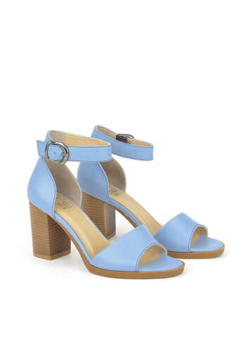 Ziya - Blue Genuine Leather Women's Heels (1)
