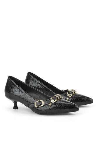 Ziya - Black Genuine Leather Women's Heels (1) Ziya - Black Genuine Leather Women's Heels (1)