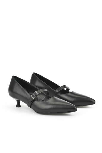 Ziya - Black Genuine Leather Women's Heels (1) Ziya - Black Genuine Leather Women's Heels (1)