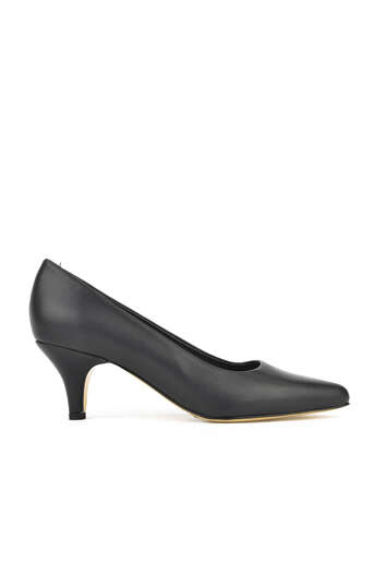 Ziya - Black Genuine Leather Women's Heels
