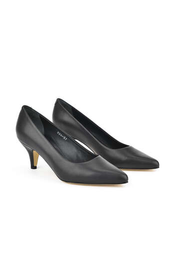 Ziya - Black Genuine Leather Women's Heels (1)