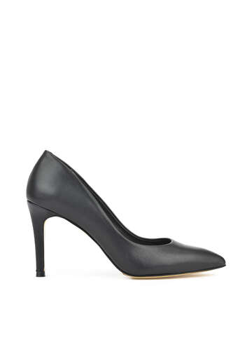 Ziya - Black Genuine Leather Women's Heels