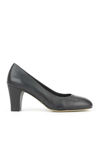 Ziya - Black Genuine Leather Women's Heels