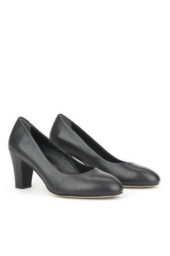 Ziya - Black Genuine Leather Women's Heels (1)