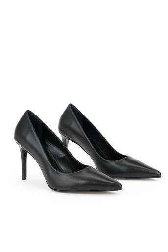 Ziya - Black Genuine Leather Women's Heels (1)