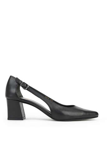 Ziya - Black Genuine Leather Women's Heels