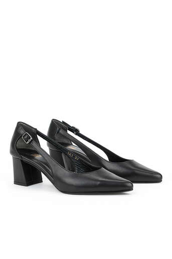 Ziya - Black Genuine Leather Women's Heels (1)