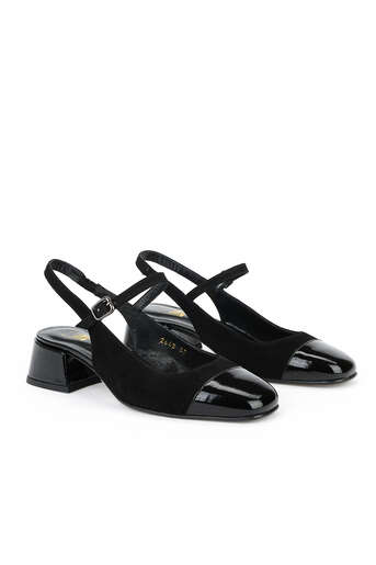 Ziya - Hakiki Deri Kadın Topuklu Ayakkabı Siyah (1)