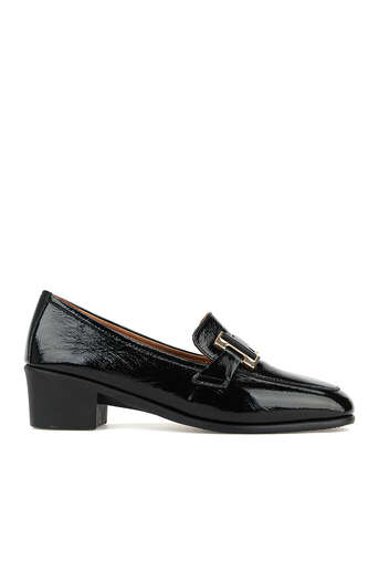 Ziya - Black Genuine Leather Women's Heels